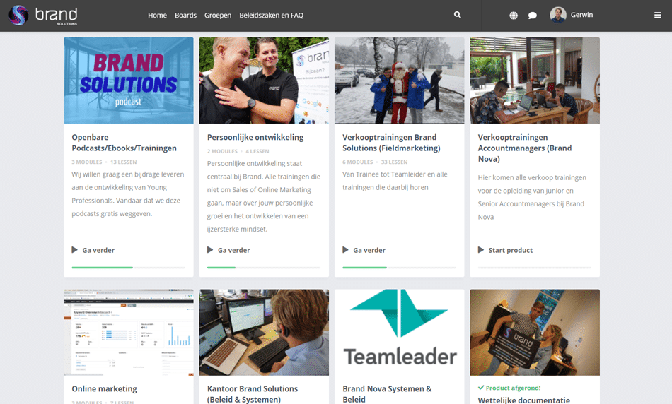 E-learning platform van Brand Solutions